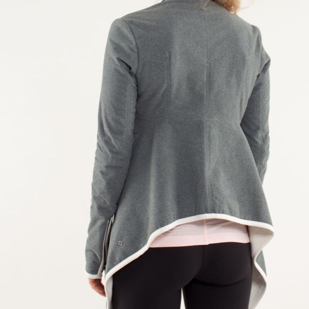 Lululemon Presence Of Mind Fleece Jacket in Polar Cream / Gray
